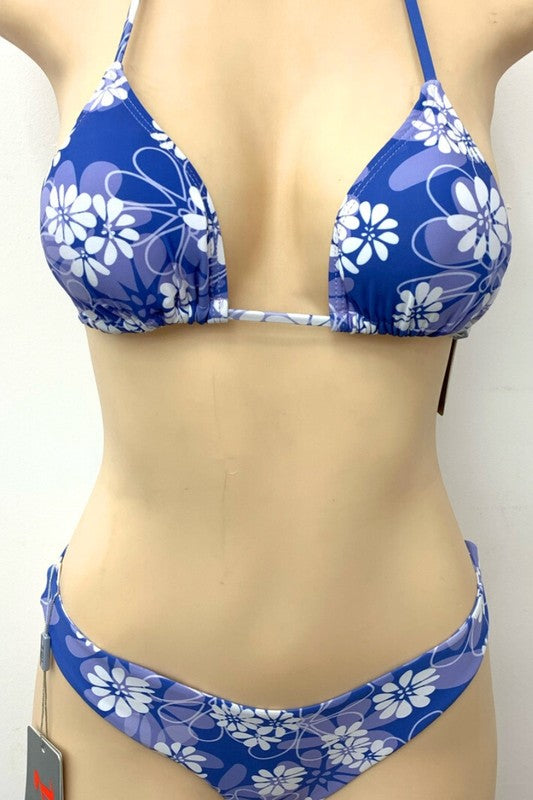 3pcs Daisy Print Tie Shrug and Matching Bikini S1-M1-L1 3pcs 1 Pack