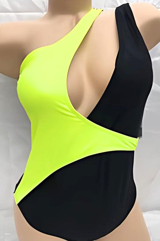 Sporty one strap one-piece swimsuit S1-M1-L1 3pcs 1 Pack