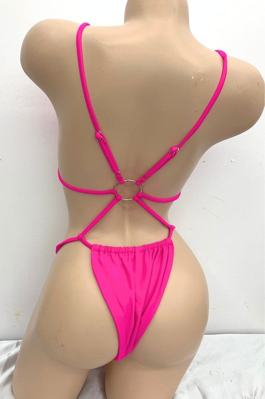 Back O-Ring Strap Solid Monokini S1-M1-L1 3pcs 1 Pack