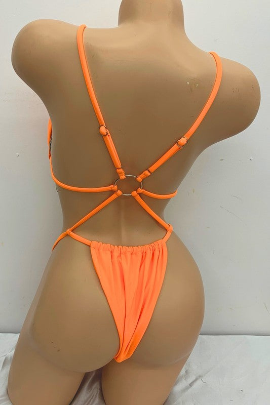 Back O-Ring Strap Solid Monokini S1-M1-L1 3pcs 1 Pack