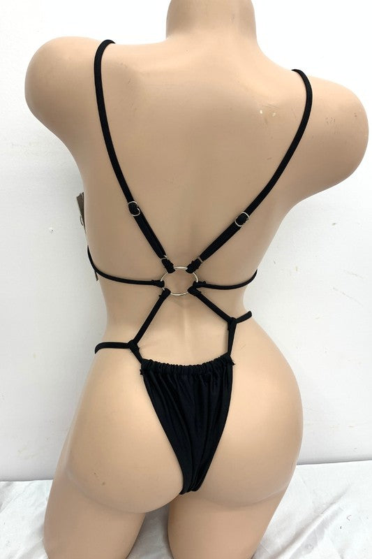 Back O-Ring Strap Solid Monokini S1-M1-L1 3pcs 1 Pack
