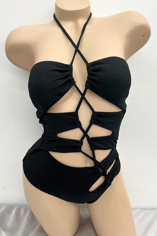 Sultry Cutout One-Piece Swimsuit S1-M1-L1 3pcs 1 pack