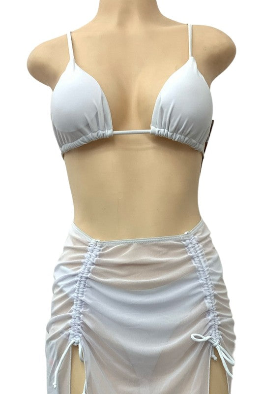Vibrant Neon Bikini and Matching Sheer Cover-up S1-M1-L1 3pcs 1 pack
