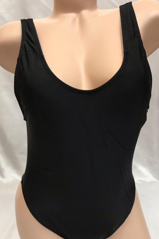 Essential Scoop Back One Piece Swimsuit S1-M1-L1 3pcs 1 Pack