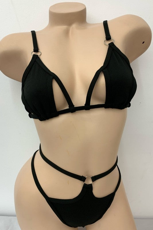 Vivid Cutout Bikini Set S1-M1-L1 3pcs 1 Pack