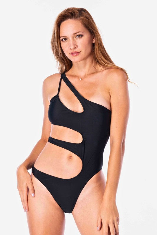 Sexy Cutout One Shoulder Swimsuit S1-M1-L1 3pcs 1 Pack