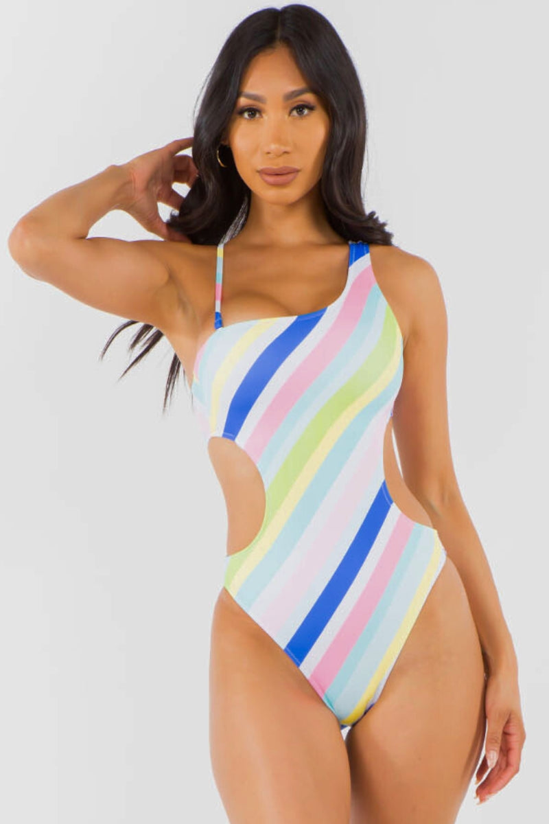 Cute Rainbow Print One Piece S1-M1-L1 3 pcs 1 pack