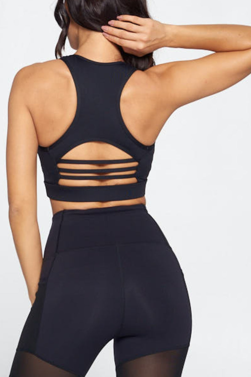 LYY-16 Leggings and RA21-3 Black Bra Top Set