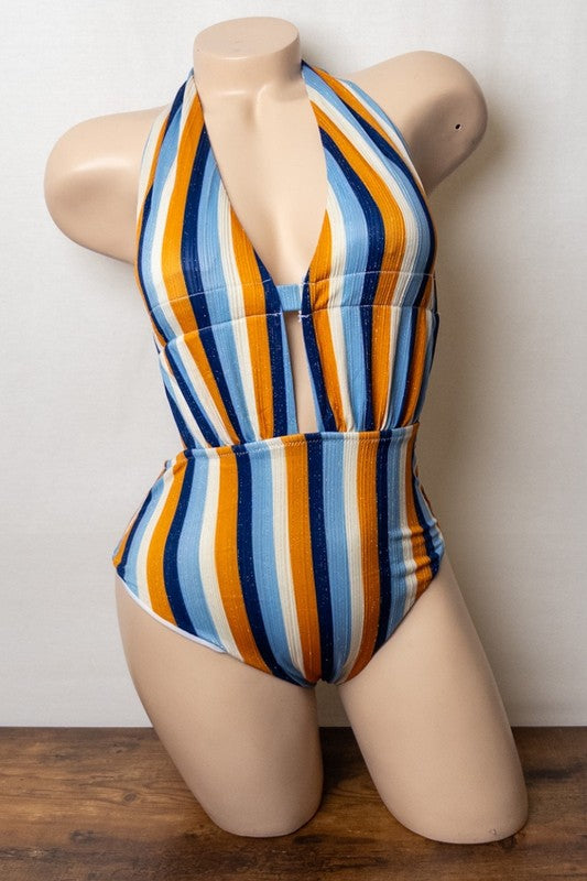 Stripe Glow Plunge One-Piece S1-M1-L1 3 pcs 1 pack