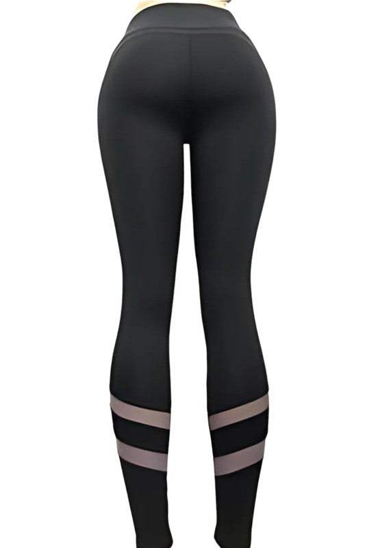 Velocity Stripe Mesh Leggings S2-M2-L2 6 pcs 1 pack