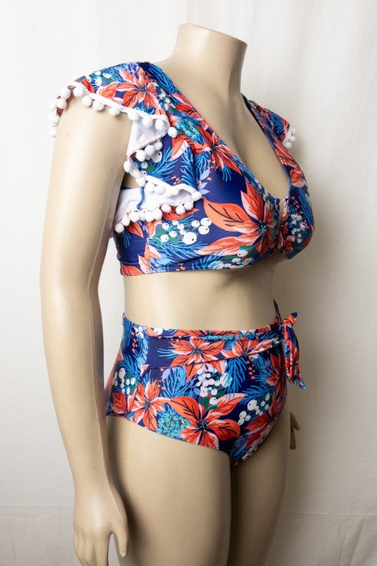 Tropical Paradise Plus Size Bikini Set Plus Size 4 pcs pack