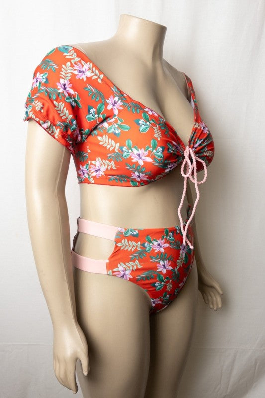 Vintage Bloom Plus Size Bikini Set 4 pcs pack