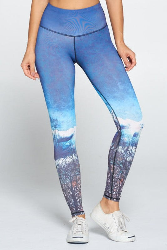 Wilderness Print Yoga Legging S2-M2-L2 6 pcs 1 pack