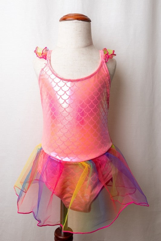 Girls Rainbow Reef Dance Swimsuit 5pcs pack