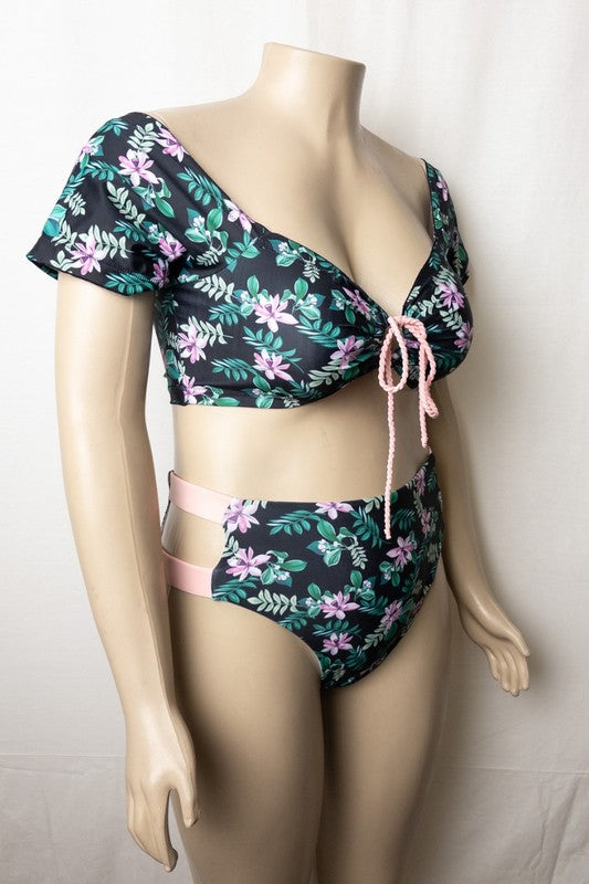 Vintage Bloom Plus Size Bikini Set 4 pcs pack