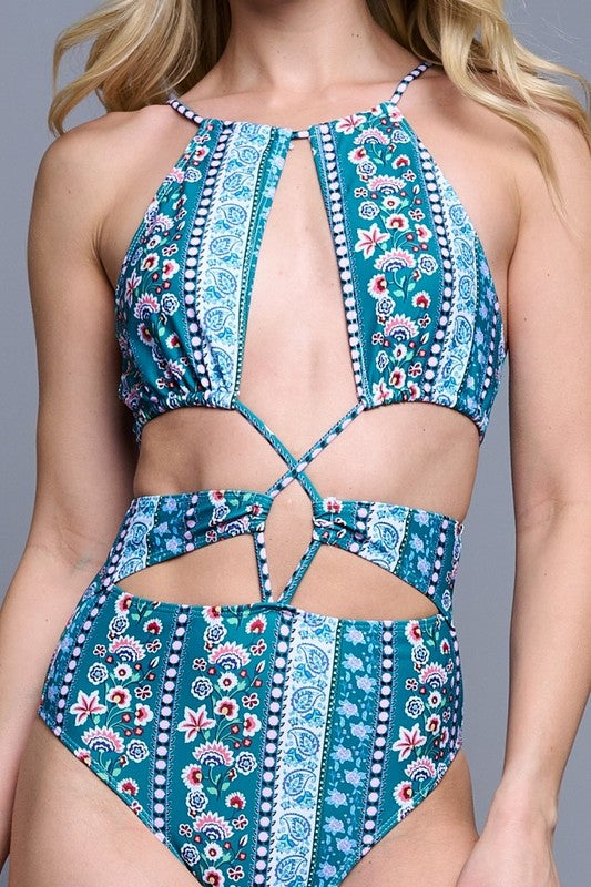 Boho Bliss Cutout One-Piece Swimsuit S-M-L 3 pcs 1 pack