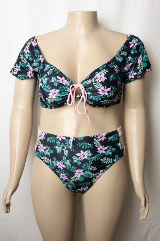 Vintage Bloom Plus Size Bikini Set 4 pcs pack