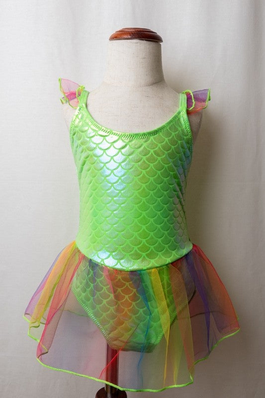 Girls Rainbow Reef Dance Swimsuit 5pcs pack