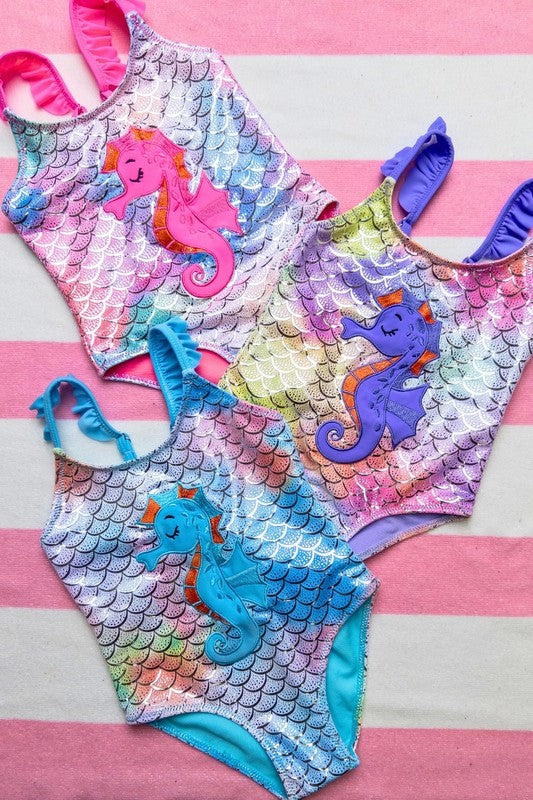 Sparkling Seas One-Piece Swimsuit 6 pcs pack