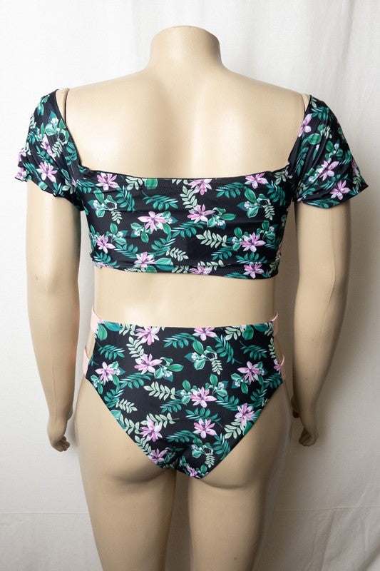 Vintage Bloom Plus Size Bikini Set 4 pcs pack