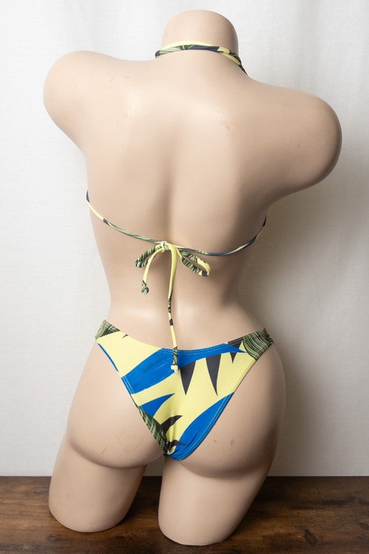 Tropical Escape Strappy Bikini Set S1-M1-L1 3 pcs 1 pack