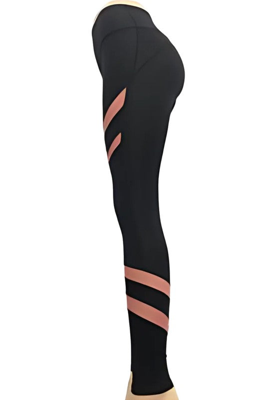 Velocity Stripe Mesh Leggings S2-M2-L2 6 pcs 1 pack