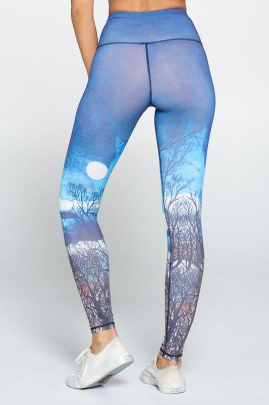 Wilderness Print Yoga Legging S2-M2-L2 6 pcs 1 pack