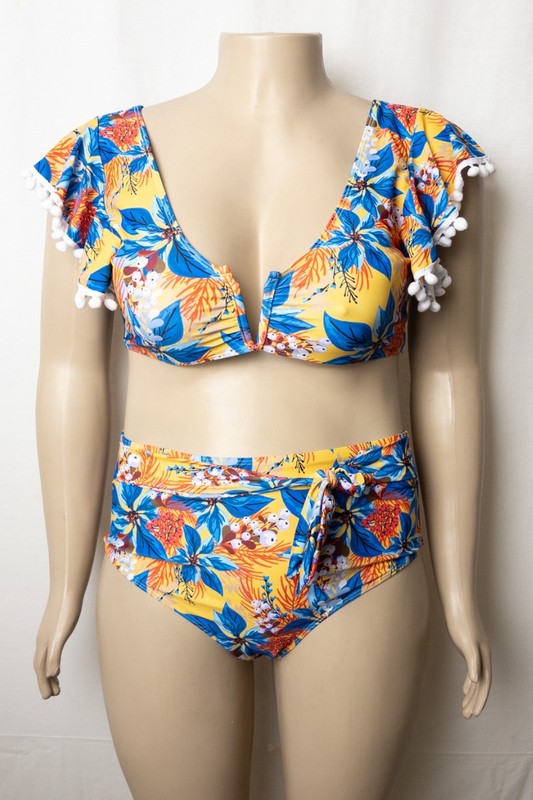 Tropical Paradise Plus Size Bikini Set Plus Size 4 pcs pack