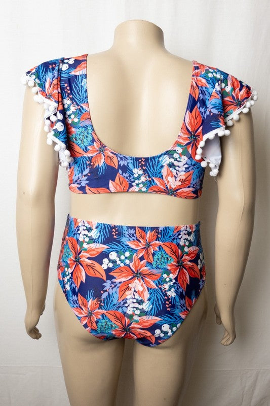 Tropical Paradise Plus Size Bikini Set Plus Size 4 pcs pack