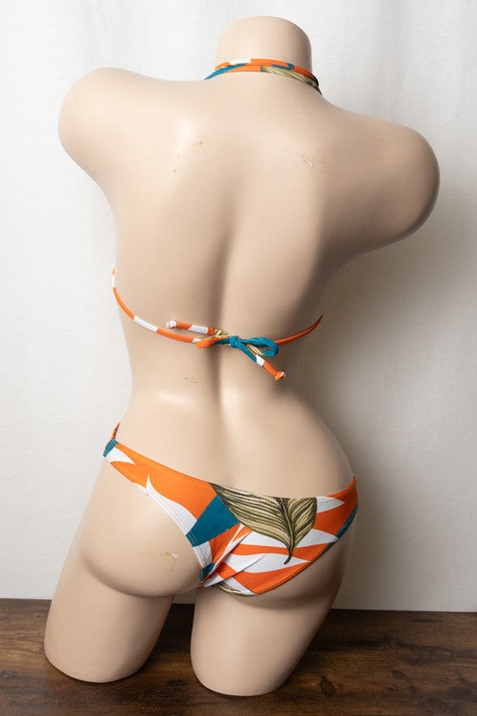 Tropical Escape Strappy Bikini Set S1-M1-L1 3 pcs 1 pack