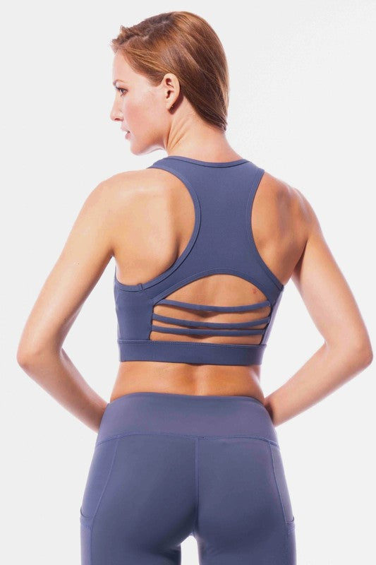 Strappy Back Mesh V-neck Bra TopS2-M2-L2 6 pcs 1 pack