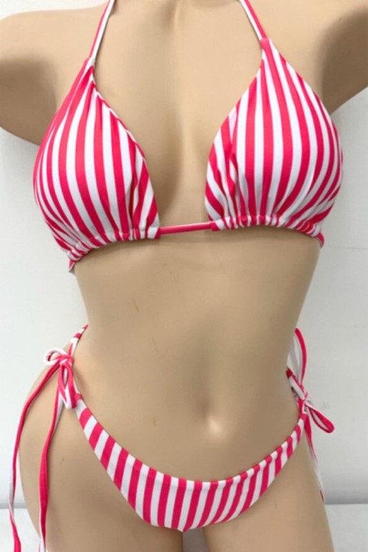 Pinstripe Color Essential Bikini Set S1-M1-L1 3 pcs 1 pack