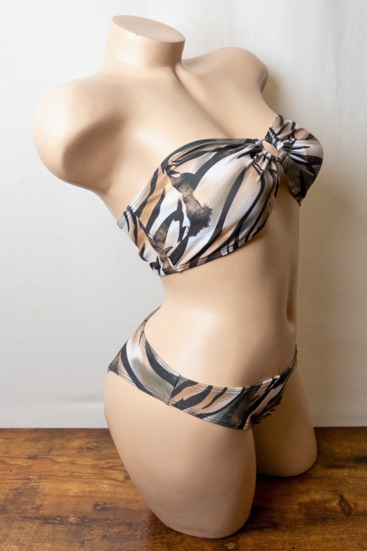 Wild Stripe Bandeau Bikini Set S1-M1-L1 3 pcs 1 pack