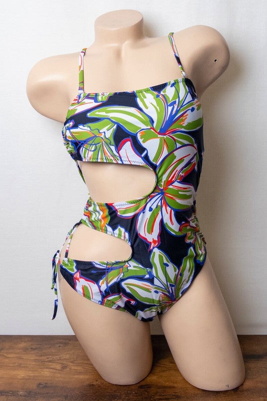 Island Bloom Cutout Monokini S1-M1-L1 3 pcs 1 pack