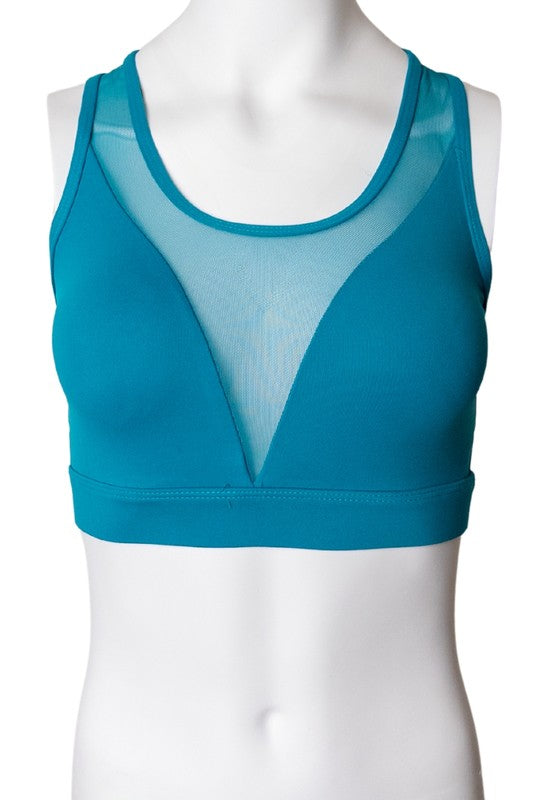 Strappy Back Mesh V-neck Bra TopS2-M2-L2 6 pcs 1 pack