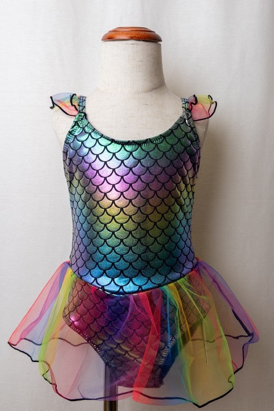 Girls Rainbow Reef Dance Swimsuit 5pcs pack
