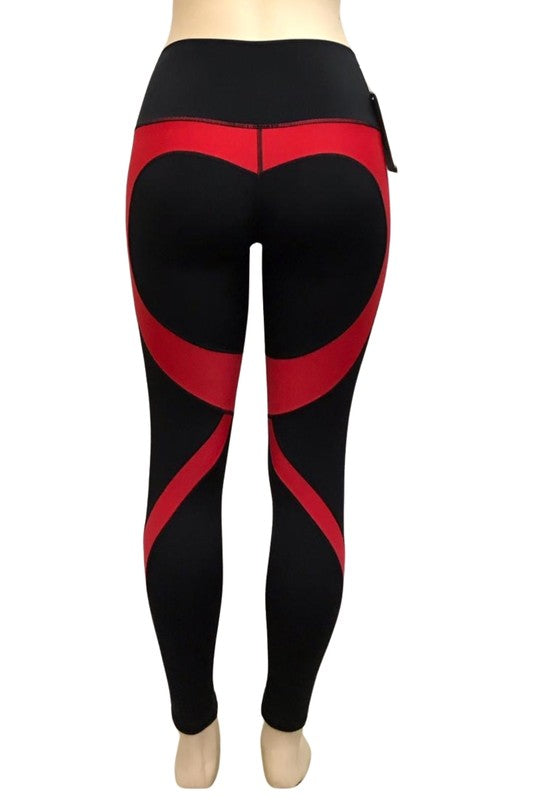 Heartbeat Curve Stipe Leggings S2-M2-L2 6 pcs 1 pack