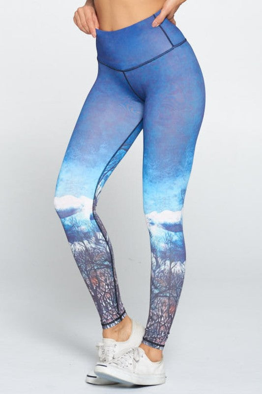 Wilderness Print Yoga Legging S2-M2-L2 6 pcs 1 pack