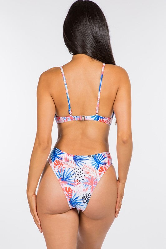 Deep Cut Tropical Ring Monokini S-M-L 3 pcs 1 pack