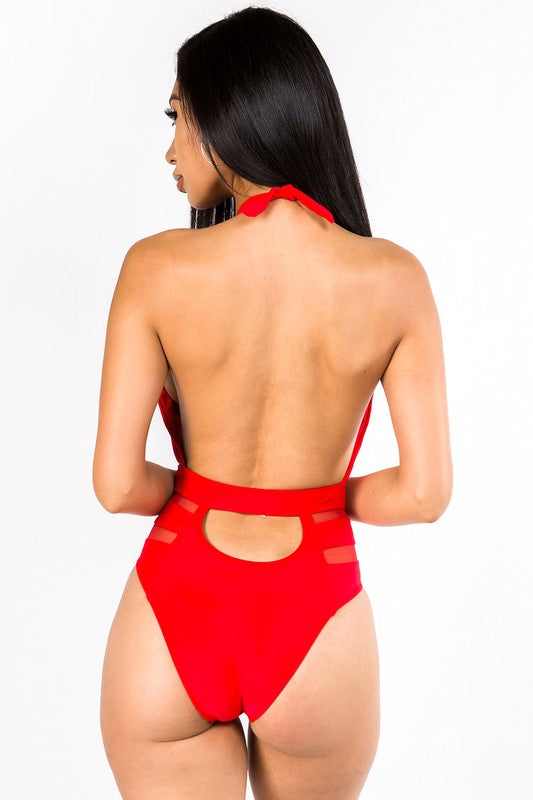 Deep V Open Back monokini S2-M2-L2 6 pcs 1 pack