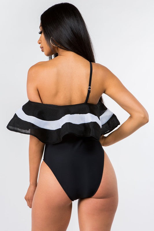 Big Ruffle Elegant Swimsuit S2-M2-L2 6pcs 1 Pack