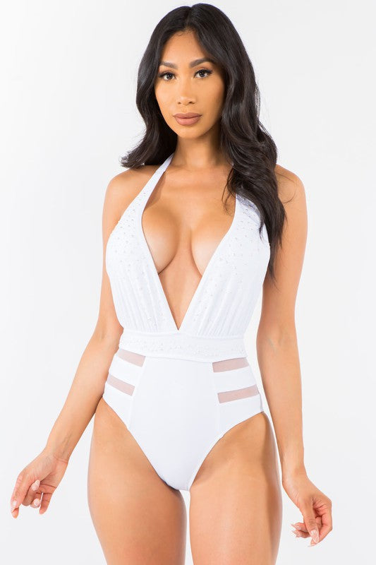Deep V Open Back monokini S2-M2-L2 6 pcs 1 pack