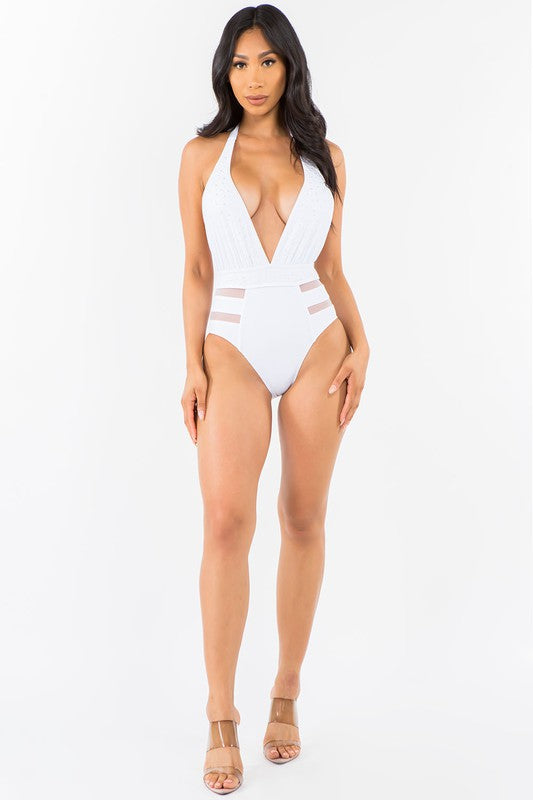 Deep V Open Back monokini S2-M2-L2 6 pcs 1 pack
