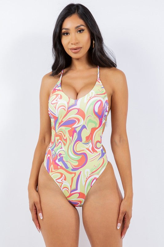 Liquid Mix Back O-Ring Strap One Piece Swimwear S1-M1-L1 3pcs 1 Pack (Copy)