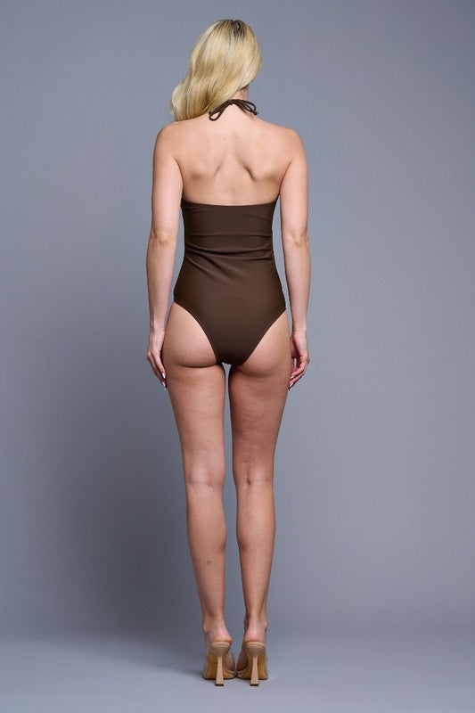 Classic Ring Cutout One-Piece Swimsuit S1-M1-L1 3pcs 1 Pack