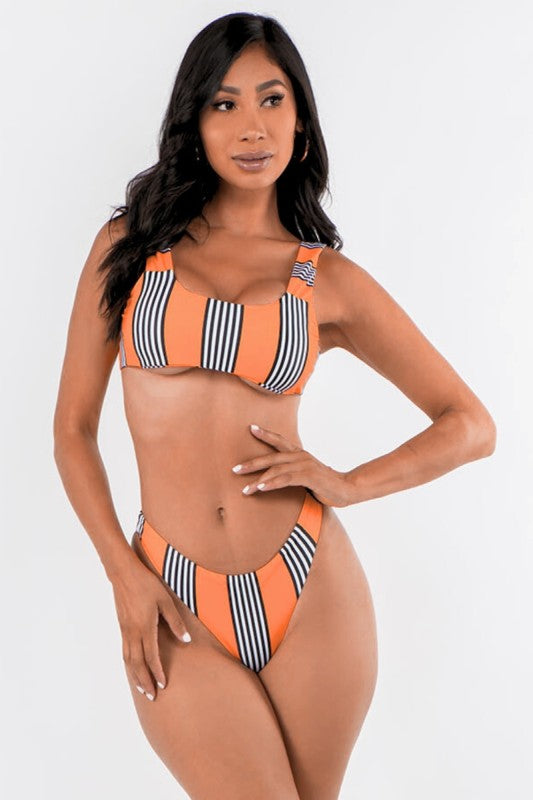 Stripe Accent Bikini Set S2-M2-L2 6 pcs 1 pack (Copy)