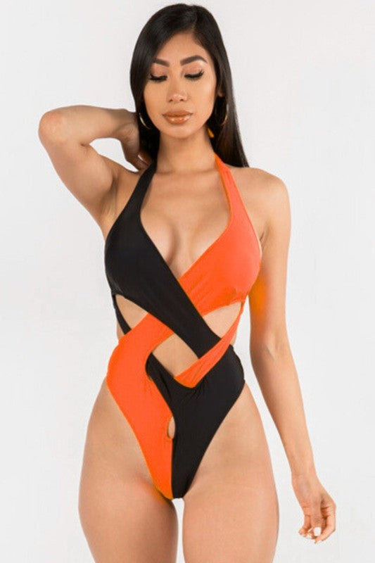 Color Cross Cutout Swimsuit S1-M1-L1 3 pcs 1 pack (Copy)