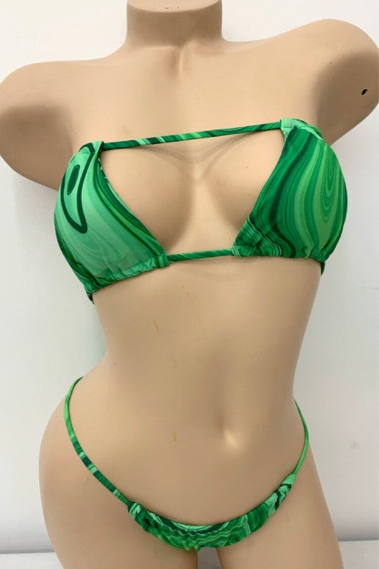 Vivid Swirl Cutout Bikini Set S1-M1-L1 3 pcs 1 pack