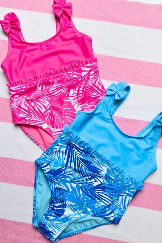 Tropical Breeze Ruffle Swimsuit 5 pcs pack