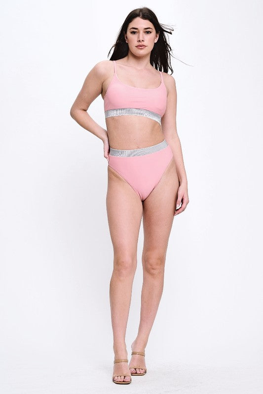 Sporty high waist 2 piece swimsuit S1-M1-L1 3 pcs 1 pack